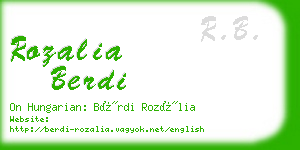 rozalia berdi business card